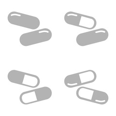 pill icon, pharmacy concept, vector illustration