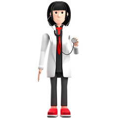 health doctor 3d illustration. a medical expert who will provide healing to all his patients