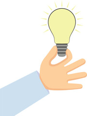 Vector hand holding a lamp.
Design element for poster, flyer, postcard, cover, advertisement.
