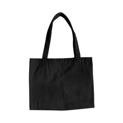 Black big tote bag mockup isolated