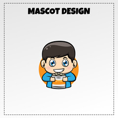 Indonesia traditional food logo cassava chips mascot illustration vector design