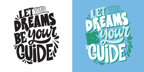 Obraz premium Cute hand drawn doodle lettering postcard, t-shirt design, mug print.