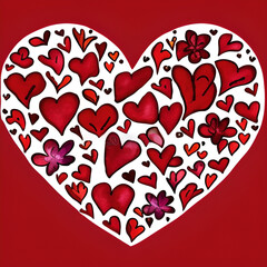 heart with pattern, heart shaped candies,heart of gears, valentine, Floral-Heart-Graphic-For-Wedding