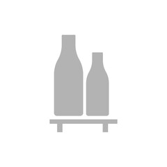 bottle shelf icon, vector illustration