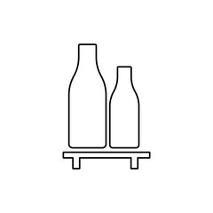 bottle shelf icon, vector illustration