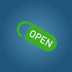 keychain icon, open concept, vector illustration