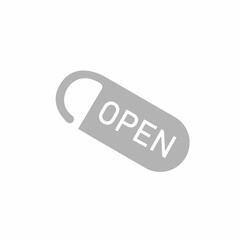 keychain icon, open concept, vector illustration