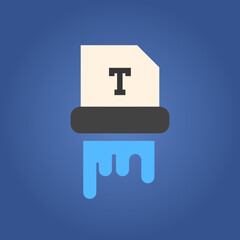 icon seal, printer, vector illustration