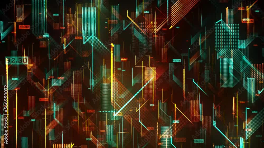 Poster abstract motion view futuristic blue orange shiny digital data technology with diagonal and vertical