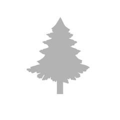 Christmas tree icon, winter, holiday, vector illustration