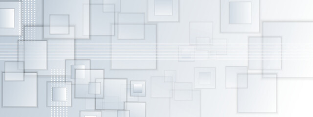 Abstract white background banner. White abstract banner design. Vector shaped background. Modern graphic template banner pattern for social media and web sites