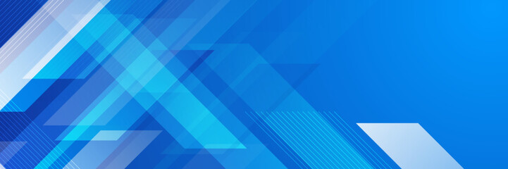 Obraz premium Abstract blue technology banner background. Abstract particle technology background design. Abstract moving dots flow sparkle particles, hi-tech and big data background design for flyers, banner.