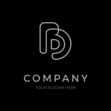 PBD, DDB, BDD, PDD creative letter logo design. Simple modern initials company logo.