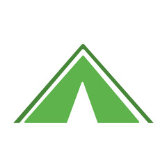 tent icon on a white background, vector illustration