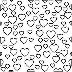 Fototapeta premium background with hearts, vector illustration
