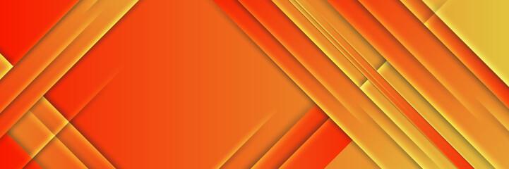Obraz premium Abstract modern line background. Orange and yellow geometric texture. Vector art illustration