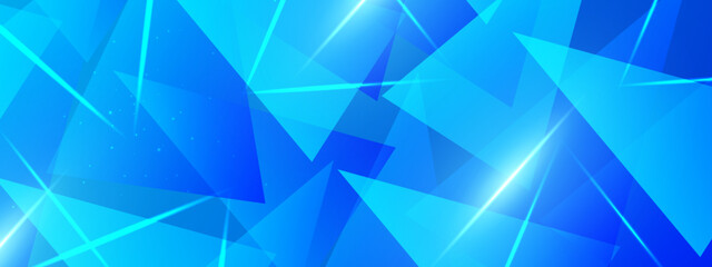 Vector Abstract, science, futuristic, energy technology concept. Digital image of light rays, stripes lines with blue light, speed and motion blur over dark blue background