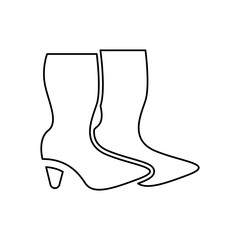 boots icon on a white background, vector illustration