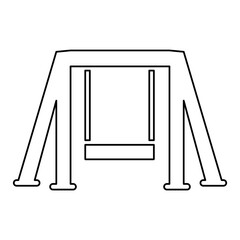 swing icon on a white background, vector illustration