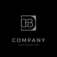 DDB creative letter logo design. Simple modern initials company logo.