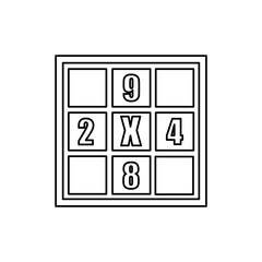 sudoku icon on a white background, vector illustration