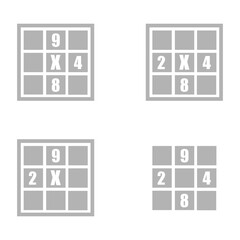 sudoku icon on a white background, vector illustration