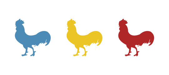 Rooster icon on a white background, vector illustration