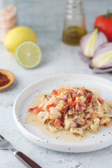 Ceviche, a fish dish of the cuisine of Peru
