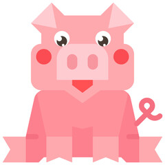 pig flat icon