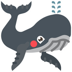 whale flat icon