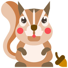 squirrel flat icon