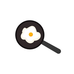 frying pan icon, vector illustration