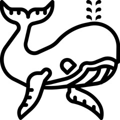 whale outline icon