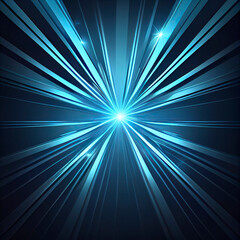 Abstract neon lines. Generative Ai.