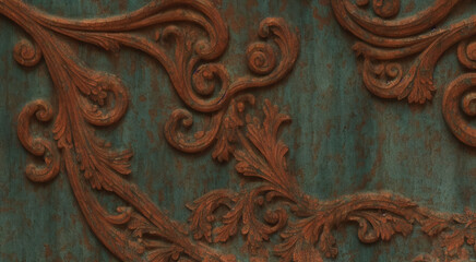 Weathered Wonders - Bronze and patina surface textures with intricate carving and detailing