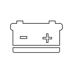 battery icon on white background, vector illustration