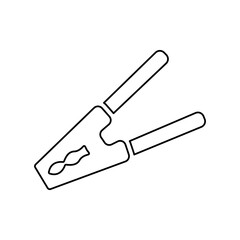 pliers icon on a white background, vector illustration