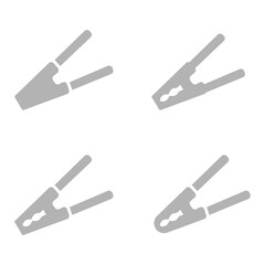 pliers icon on a white background, vector illustration