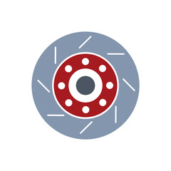 brake icon on a white background, vector illustration