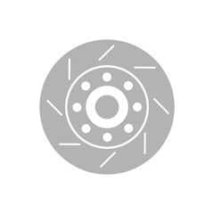 brake icon on a white background, vector illustration
