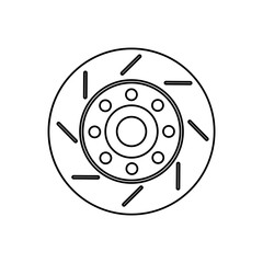 brake icon on a white background, vector illustration