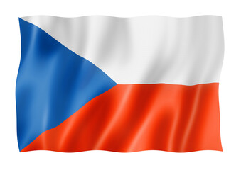 Czech flag isolated on white