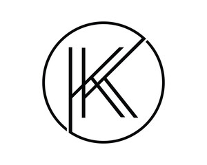 K letter vector creative design template elements 