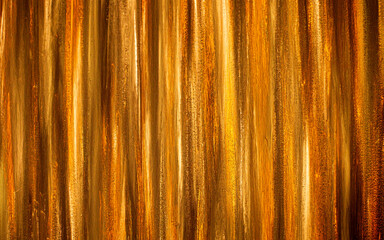 Abstract striped background. Golden stripes. Shadow, gold, yellow, orange, gold. Trees, stripes, lines, vertical.
