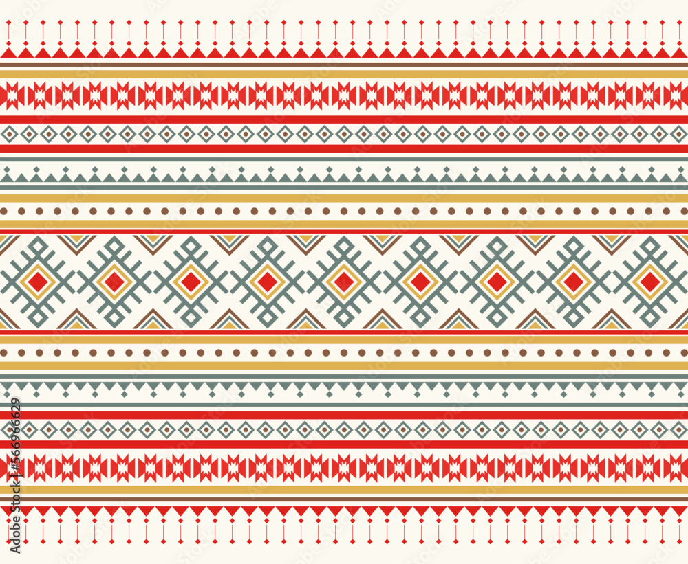 Poster geometric ethnic oriental pattern background. pattern design in boho style. design for texture, wrap