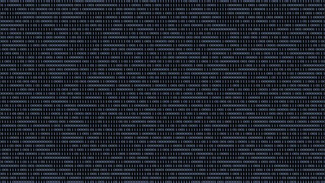 Binary Data Code Background. Loop animation.