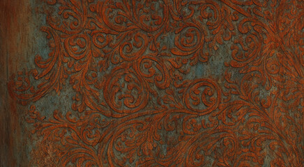 Ornate Odyssey - Bronze and patina surface textures with intricate carving and detailing