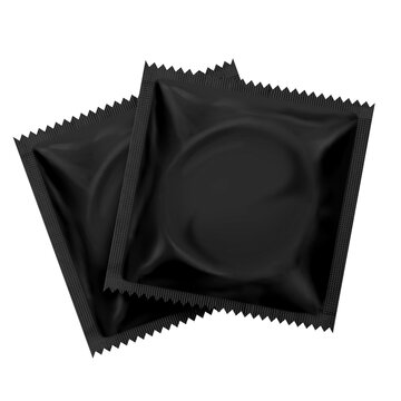 Condom sachet mockup transparent