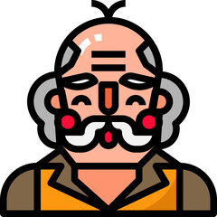 Grandfather filled outline icon