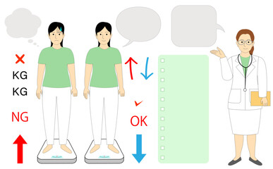 A female doctor giving a piece of advice to women who want to loose weight